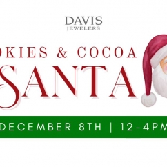 Davis Jewelers cookies and cocoa with santa